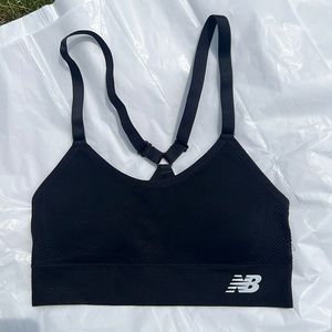 New Balance black sports bra